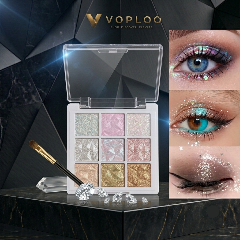 Paleta de Sombras e Iluminadores de 9 Colores - Voploo