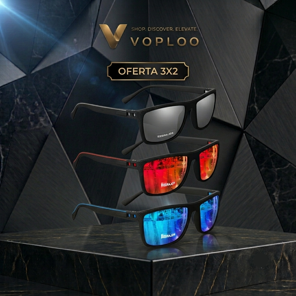 3 X 2 OFERTA Gafas de Sol Cuadradas "Polarized V-Elite" – Protección UV400 y Estilo Deportivo | VOPLOO (Copia)