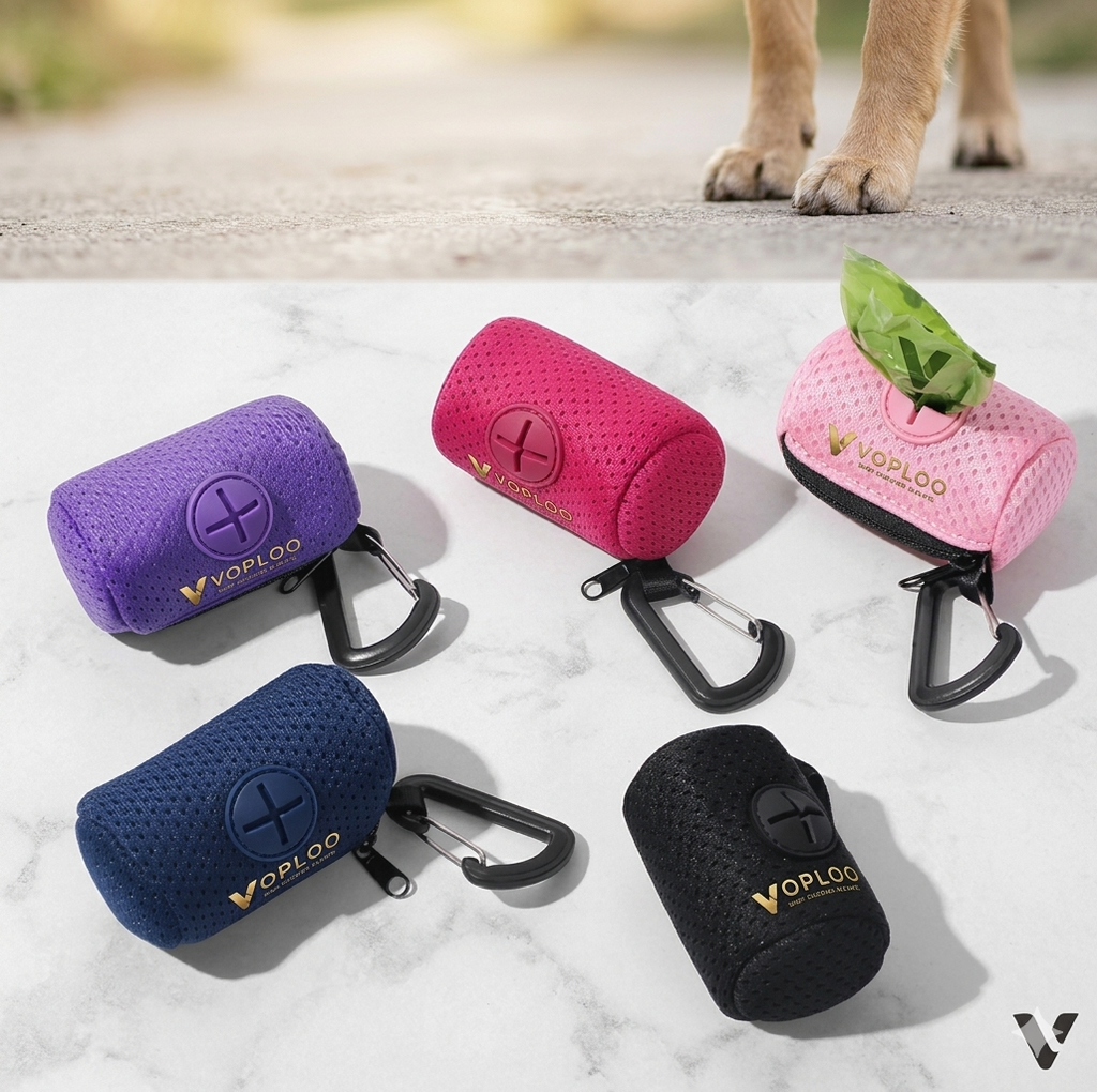 Dispensador portátil de bolsas para desechos de perro 🐾