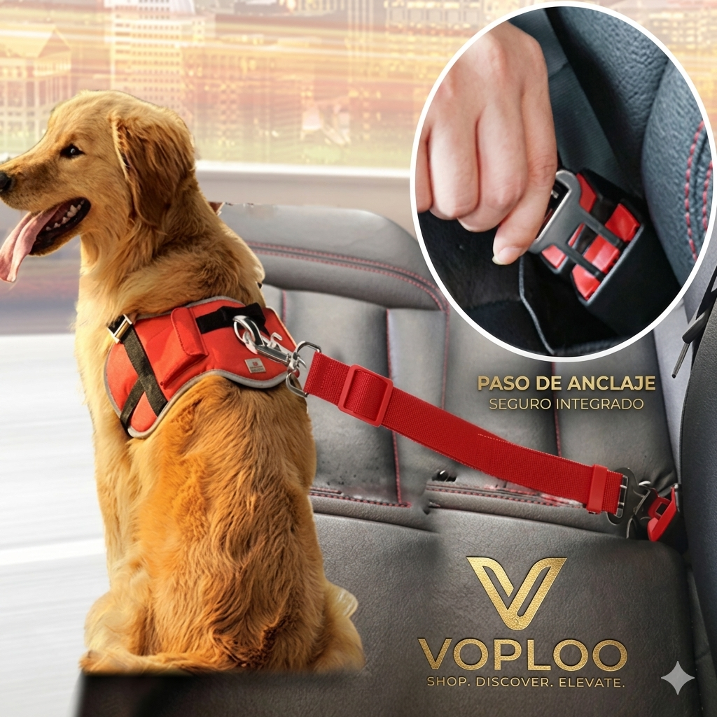 Cinturón de seguridad ajustable para perros: Viaja tranquilo, viaja seguro 🚗🐾