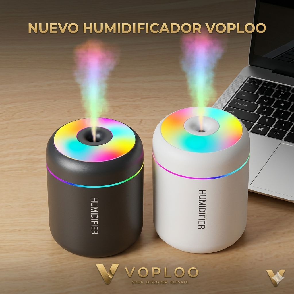 Mini Humidificador y Difusor de Aromas Ultrasónico 180ml · Voploo Air