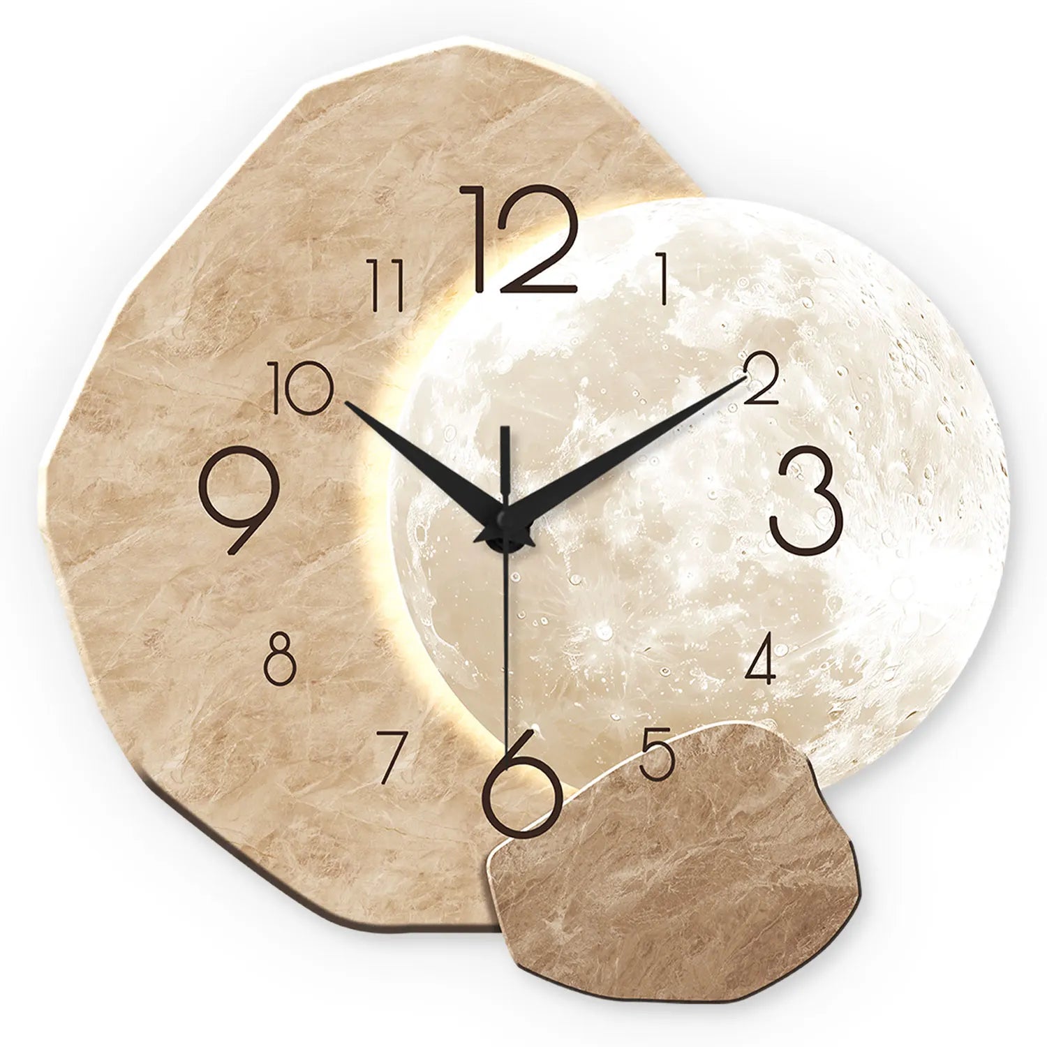 Reloj de Pared Moderno y Silencioso con Diseño de Luna ✨