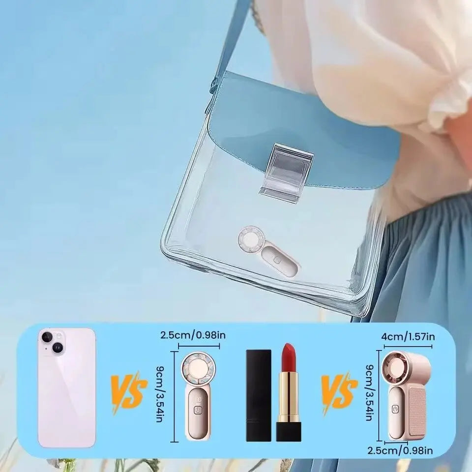 Voploo Turbo-Pocket: Ventilador de Mano Ultra-Compacto con Pantalla LED y 100 Velocidades 🌪️📱