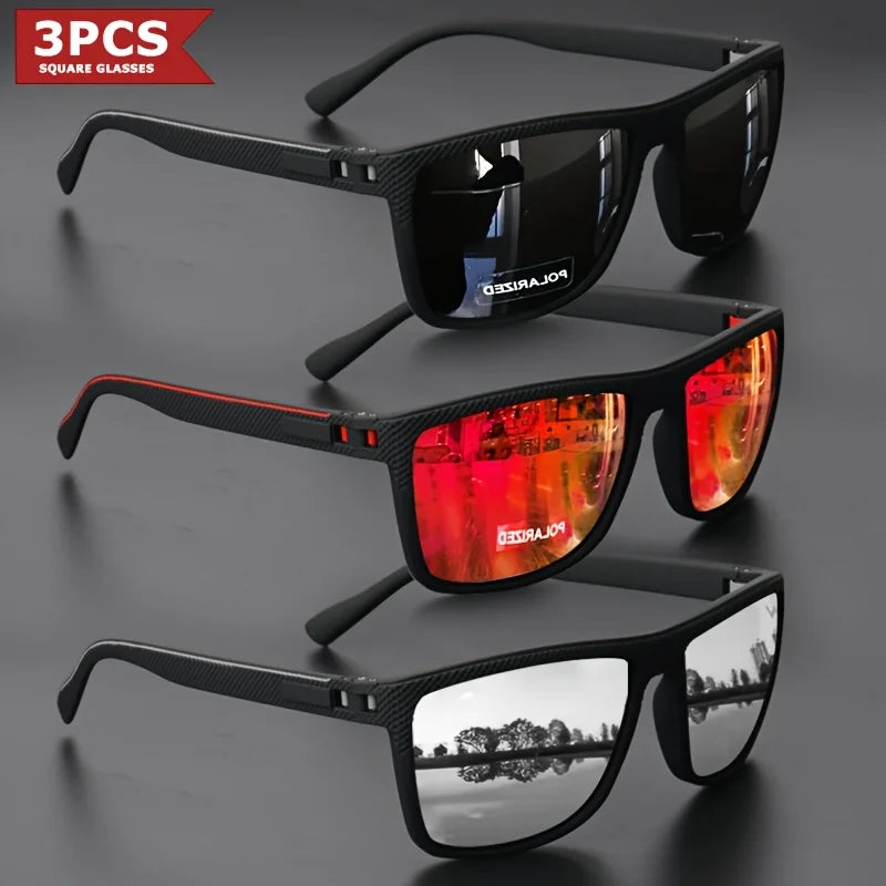 3 X 2 OFERTA Gafas de Sol Cuadradas "Polarized V-Elite" – Protección UV400 y Estilo Deportivo | VOPLOO (Copia)