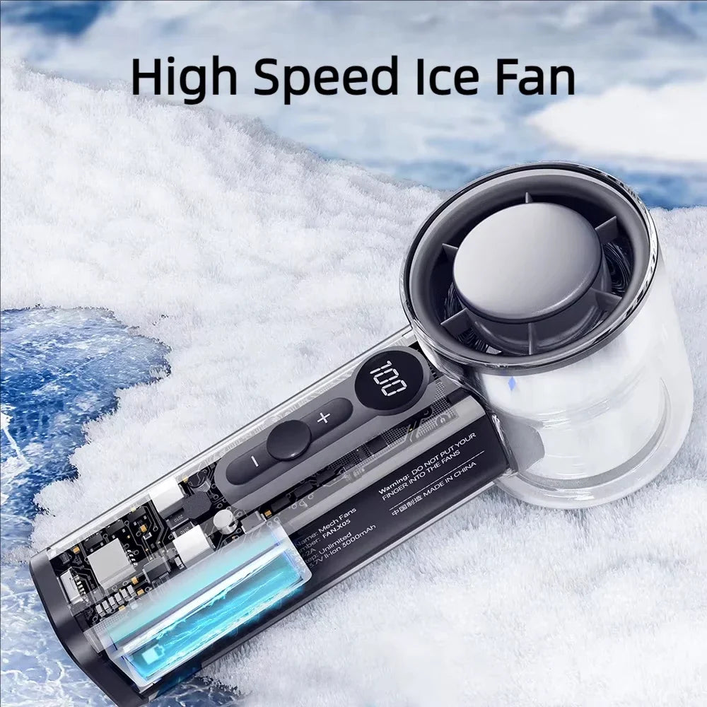 Voploo Ice-Tech: Ventilador de Mano con Refrigeración por Semiconductores y 100 Velocidades ❄️⚡