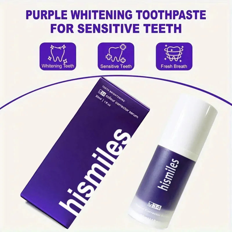 Corrector de Color Dental Voploo Smile – Pasta Blanqueadora Morada 30ml