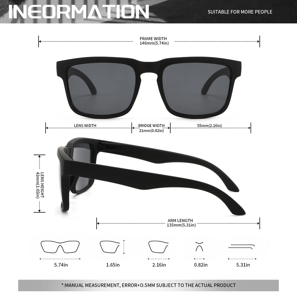 Set de 4 Gafas de Sol Cuadradas "V-Sport Luxury" – Protección UV400 y Diseño Geométrico | VOPLOO