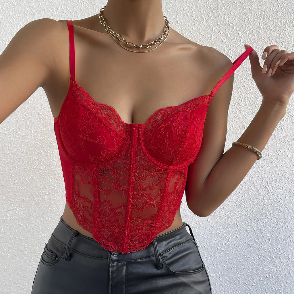 Corset de Encaje Estilo Francés con Varillas