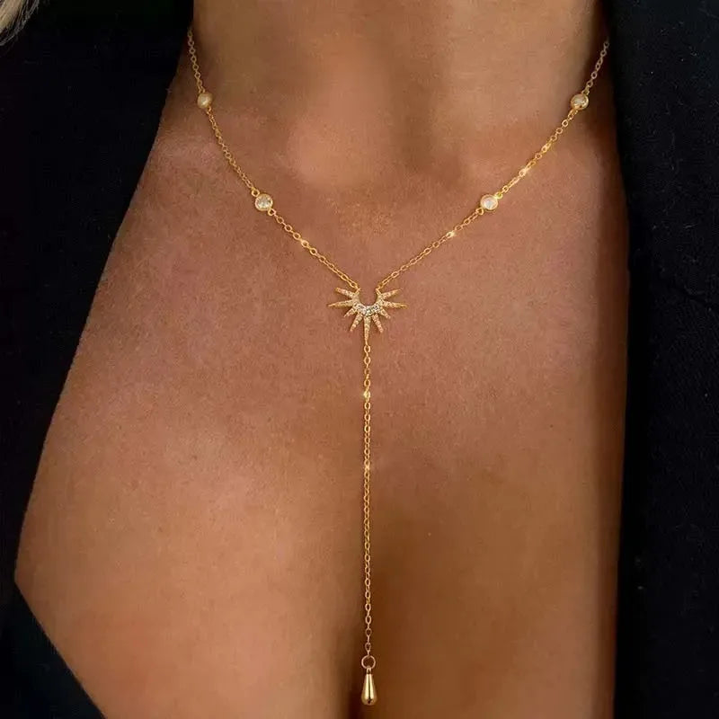 Collar Largo en Y de Acero Inoxidable - Voploo