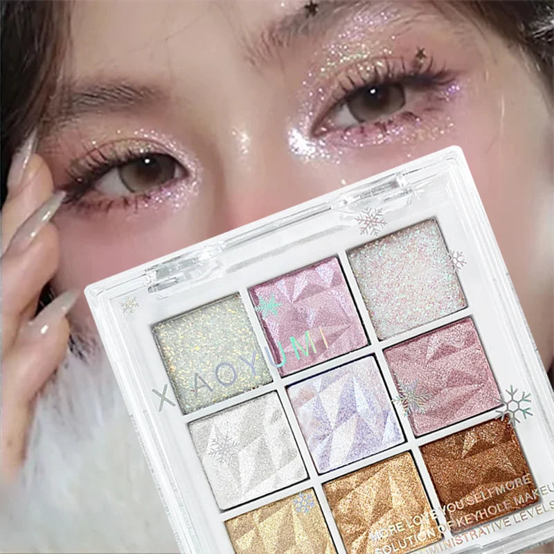 Paleta de Sombras e Iluminadores de 9 Colores - Voploo