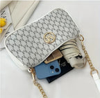 Bolso de Hombro Vintage "Letter-Print" con Cadena - Elegancia Urbana VOPLOO