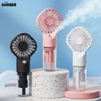 Voploo Mist-Tech: Ventilador de Mano con Nano-Nebulizador e Hidratación Dual 🌬️💦