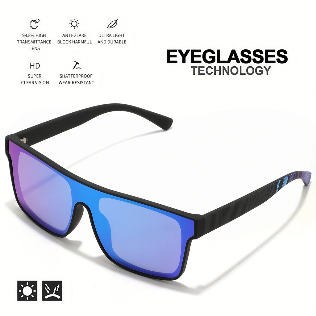 Pack de 4 Gafas de Sol Cuadradas "V-Classic Sport" – Patillas Estampadas y Protección UV400 | VOPLOO