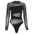 Bodysuit "Eclipse Mesh" – Diseño Asimétrico con Detalles Cut-Out |- VOPLOO