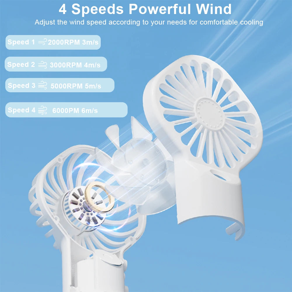 Voploo Mist-Tech: Ventilador de Mano con Nano-Nebulizador e Hidratación Dual 🌬️💦