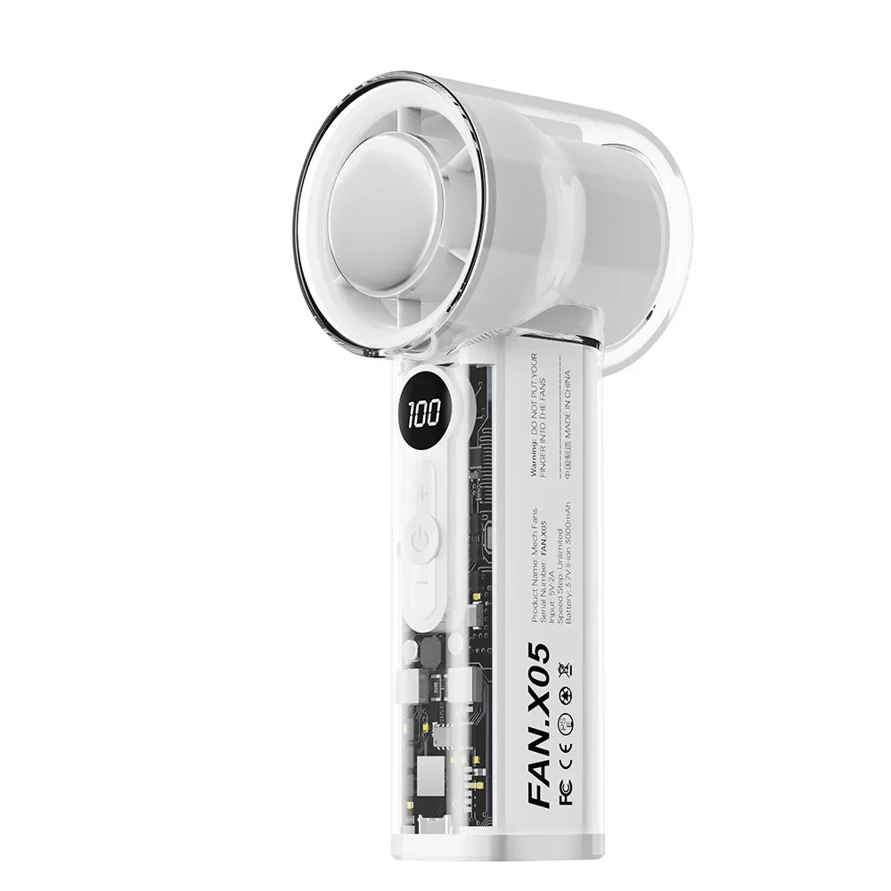 Voploo Ice-Tech: Ventilador de Mano con Refrigeración por Semiconductores y 100 Velocidades ❄️⚡