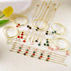 Set de Joyería Trébol de la Suerte (4 Piezas)