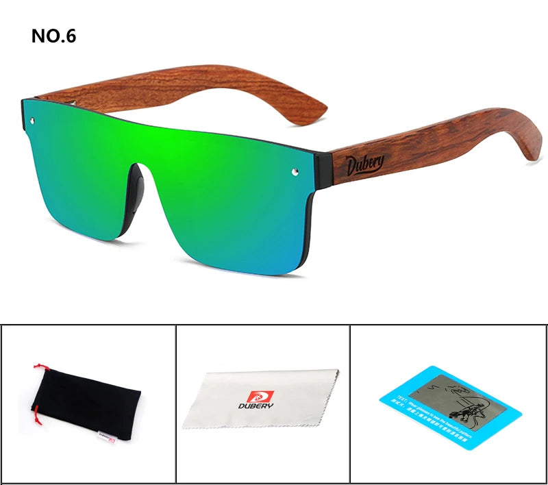 Dubery Wood-Tech: Gafas de Sol Polarizadas con Acabado en Madera Natural 🕶️🌲
