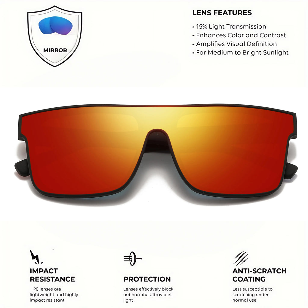Pack de 4 Gafas de Sol Cuadradas "V-Classic Sport" – Patillas Estampadas y Protección UV400 | VOPLOO