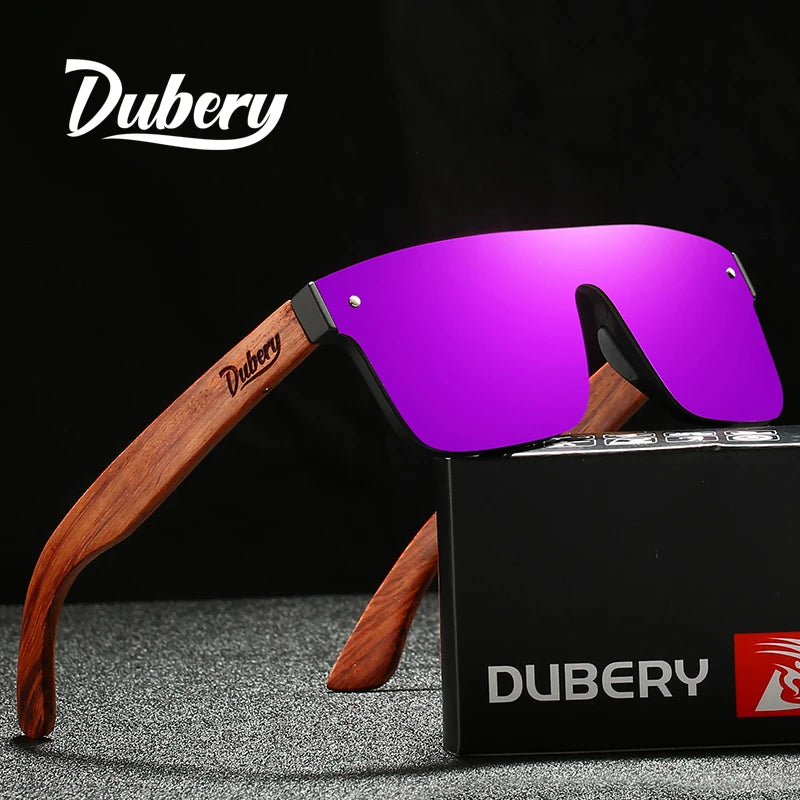 Dubery Wood-Tech: Gafas de Sol Polarizadas con Acabado en Madera Natural 🕶️🌲