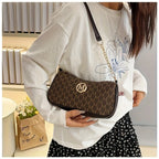 Bolso de Hombro Vintage "Letter-Print" con Cadena - Elegancia Urbana VOPLOO