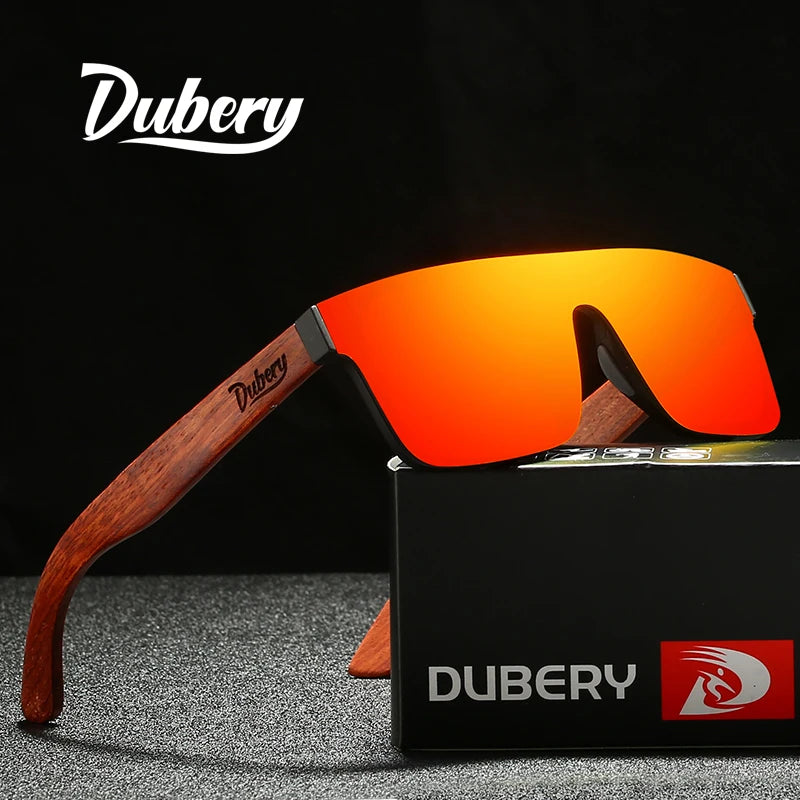 Dubery Wood-Tech: Gafas de Sol Polarizadas con Acabado en Madera Natural 🕶️🌲