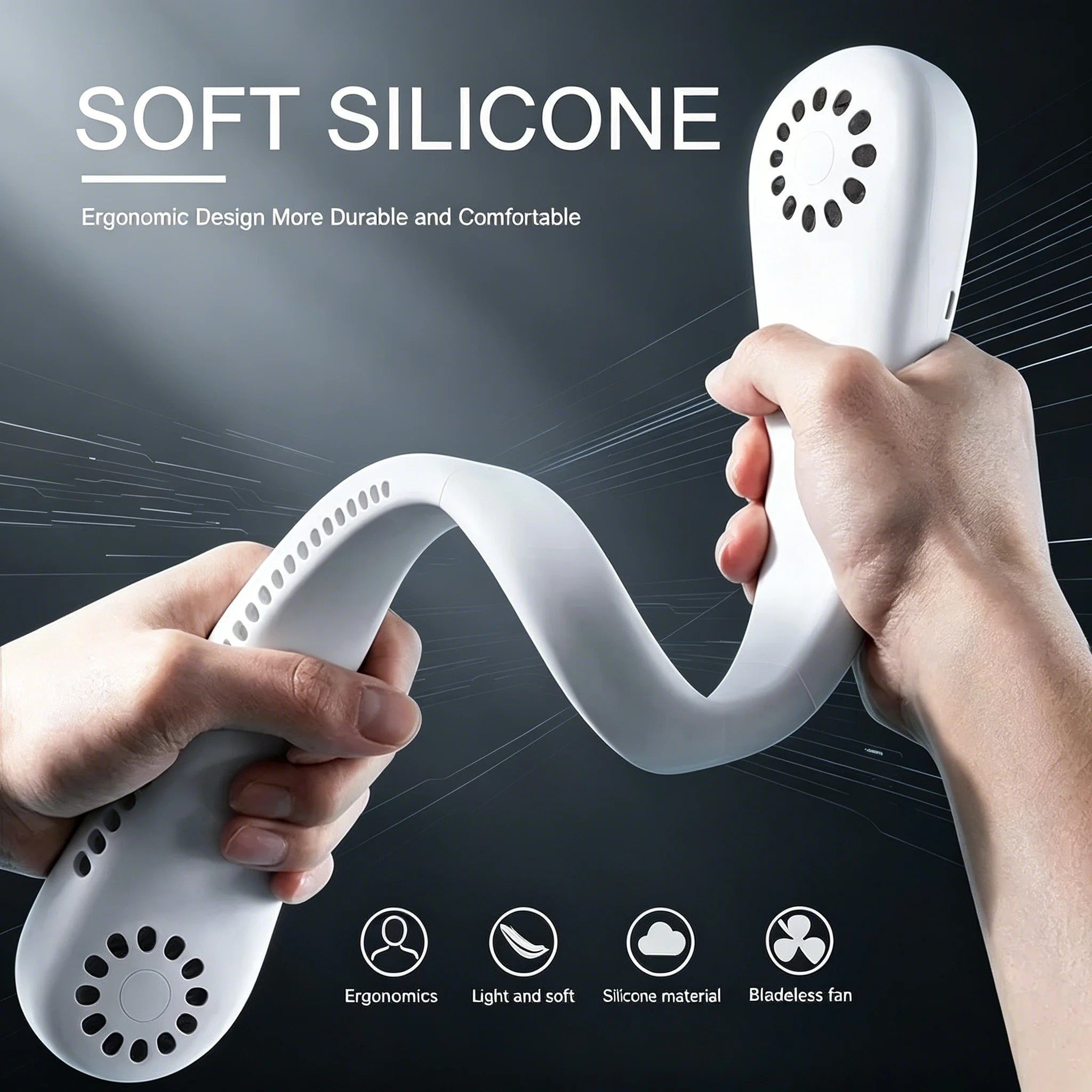 Voploo Ventilador de cuello manos libres, portátil, sin aspas, 3 velocidades 🌪️📱