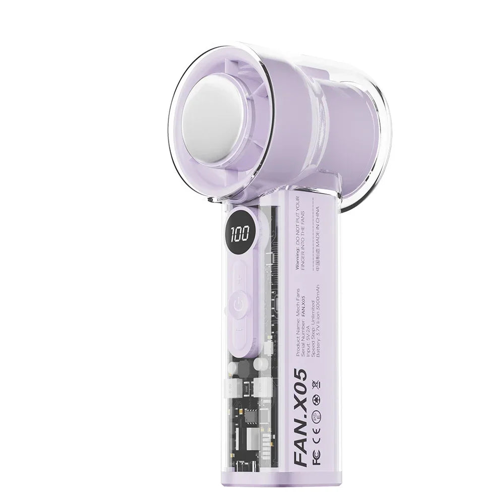 Voploo Ice-Tech: Ventilador de Mano con Refrigeración por Semiconductores y 100 Velocidades ❄️⚡