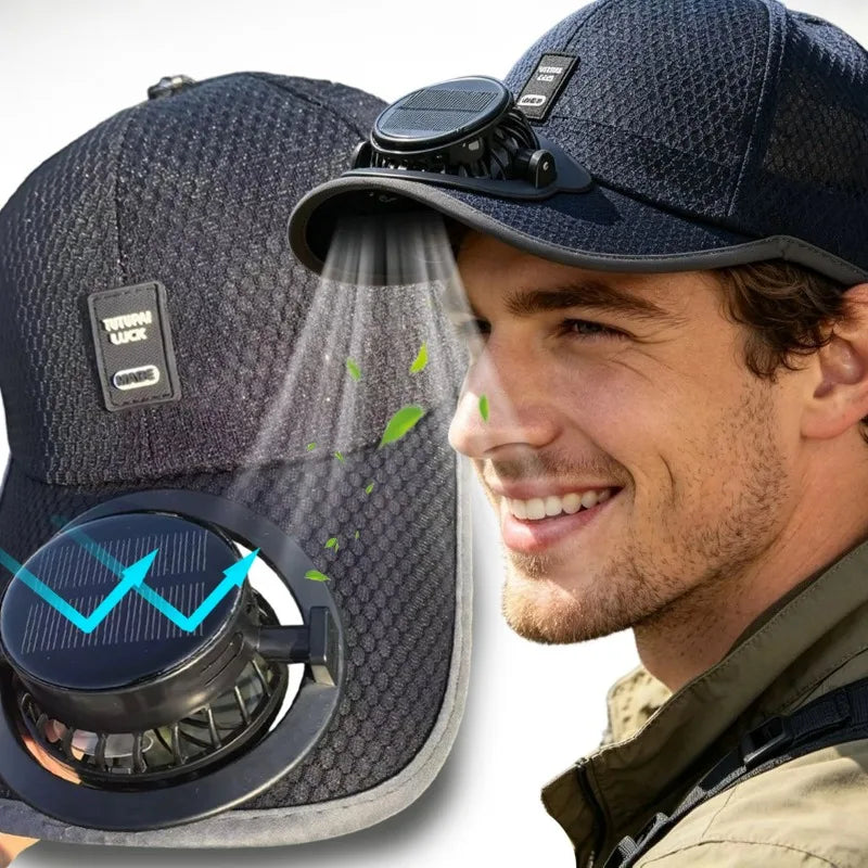 Voploo Sun-Tech: Gorra Deportiva con Ventilador Solar Integrado y Carga Dual 🧢☀️