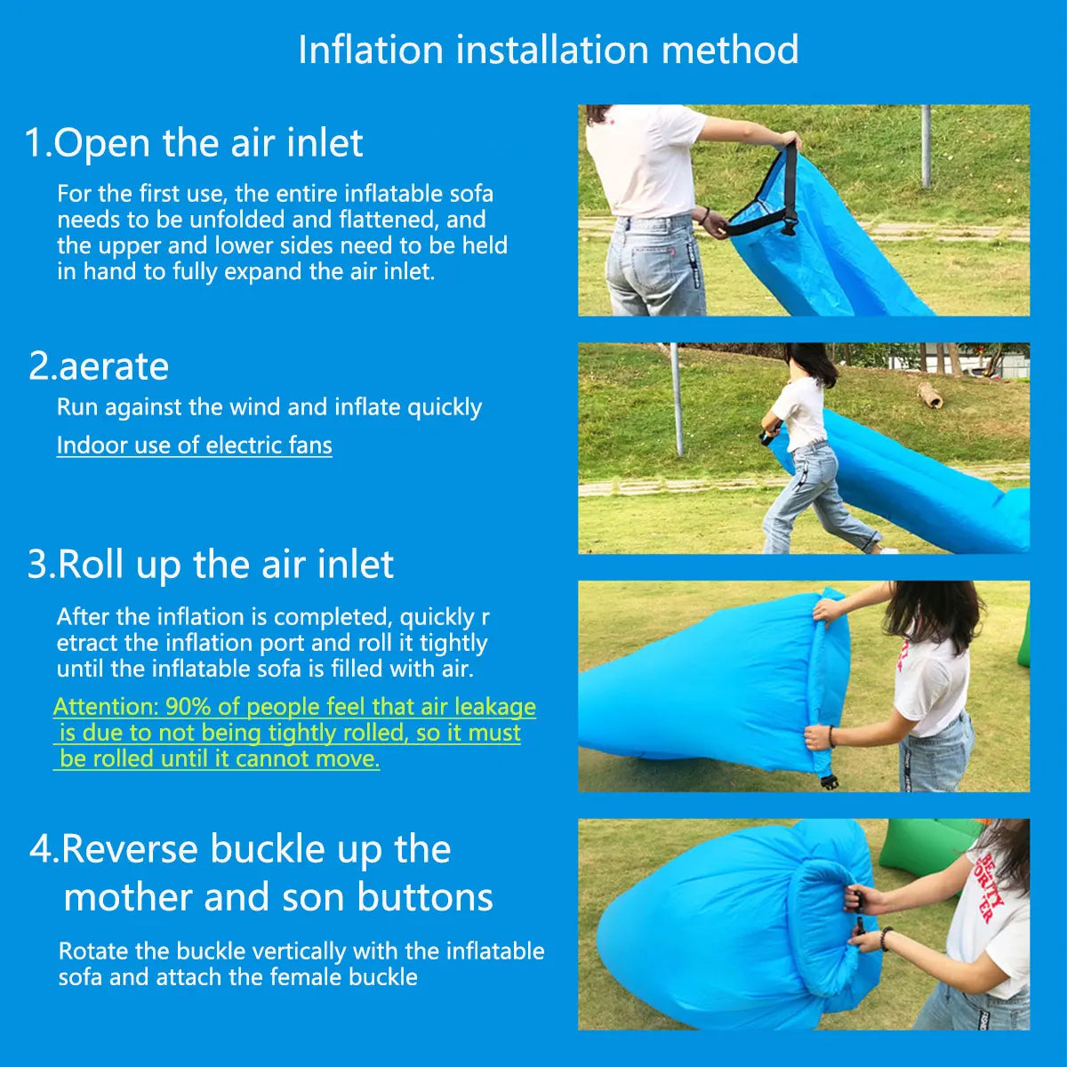Voploo Air-Lounger: Sofá inflable portátil de alta resistencia para exterior 🛋️✨