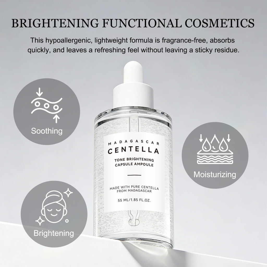 Ampolla Concentrada Perfeccionadora de Tono & Centella Asiática para Iluminar, Calmar y Reparar la Piel