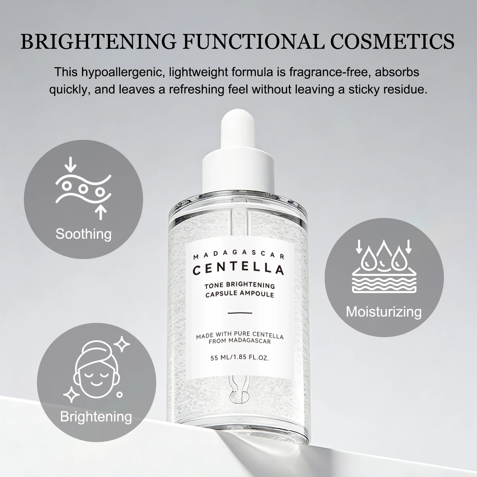Ampolla Concentrada Perfeccionadora de Tono & Centella Asiática para Iluminar, Calmar y Reparar la Piel