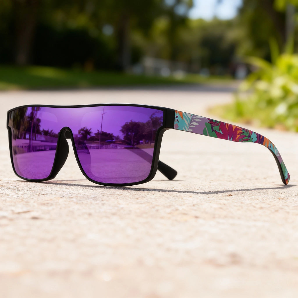 Pack de 4 Gafas de Sol Cuadradas "V-Classic Sport" – Patillas Estampadas y Protección UV400 | VOPLOO