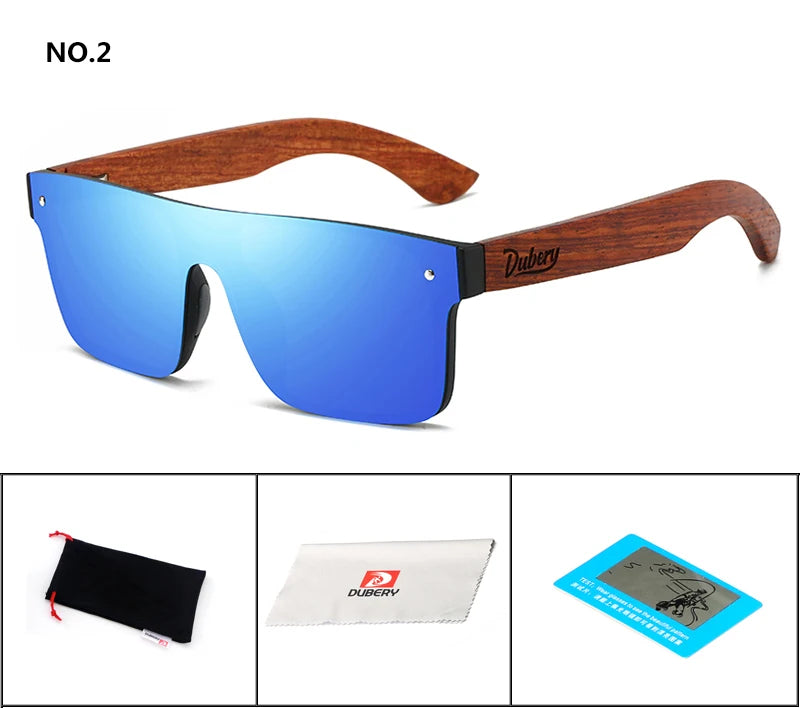 Dubery Wood-Tech: Gafas de Sol Polarizadas con Acabado en Madera Natural 🕶️🌲