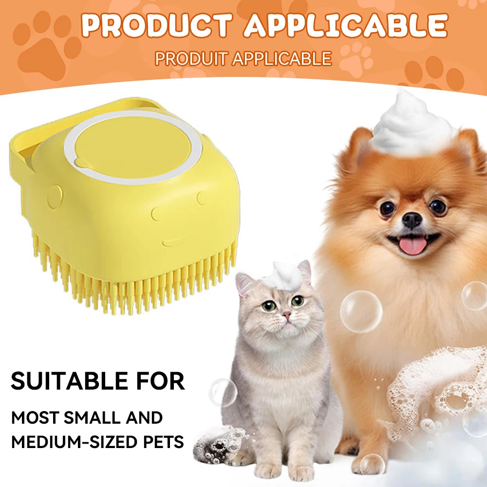 Cepillo de Baño con Dispensador: Spa profesional en casa para tu mascota 🛁✨