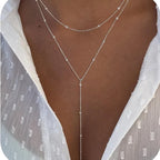 Collar Largo en Y de Acero Inoxidable - Voploo