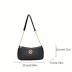 Bolso de Hombro Vintage "Letter-Print" con Cadena - Elegancia Urbana VOPLOO