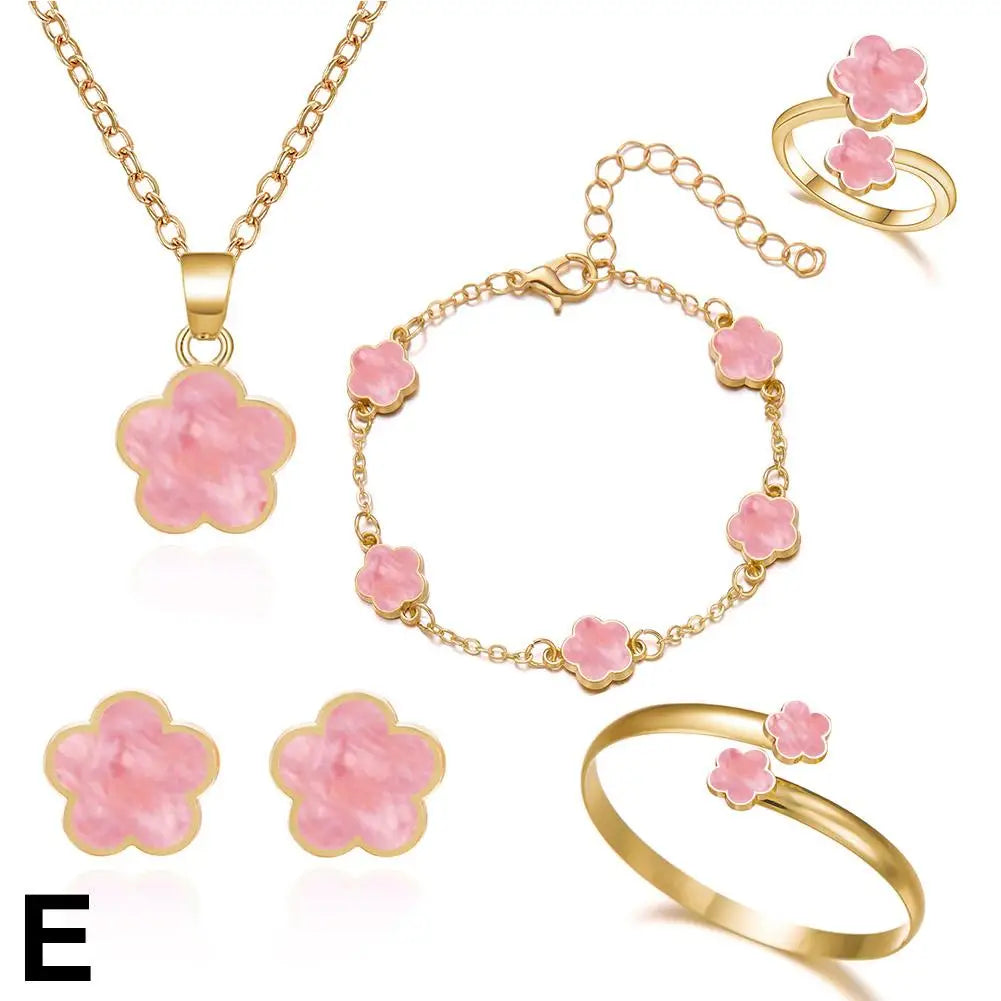Set de Joyería Trébol de la Suerte (4 Piezas)