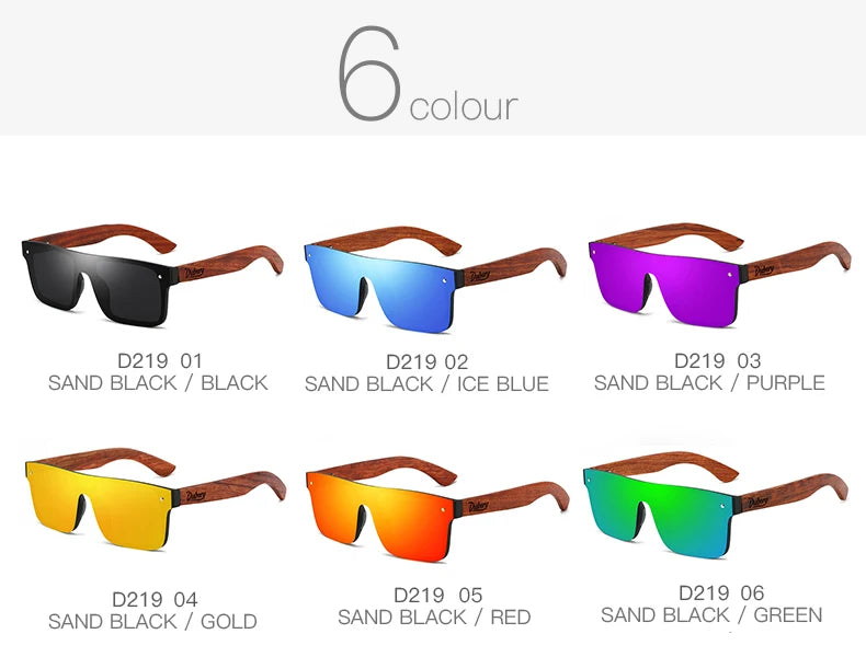 Dubery Wood-Tech: Gafas de Sol Polarizadas con Acabado en Madera Natural 🕶️🌲