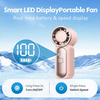 Voploo Turbo-Pocket: Ventilador de Mano Ultra-Compacto con Pantalla LED y 100 Velocidades 🌪️📱