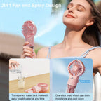 Voploo Mist-Tech: Ventilador de Mano con Nano-Nebulizador e Hidratación Dual 🌬️💦